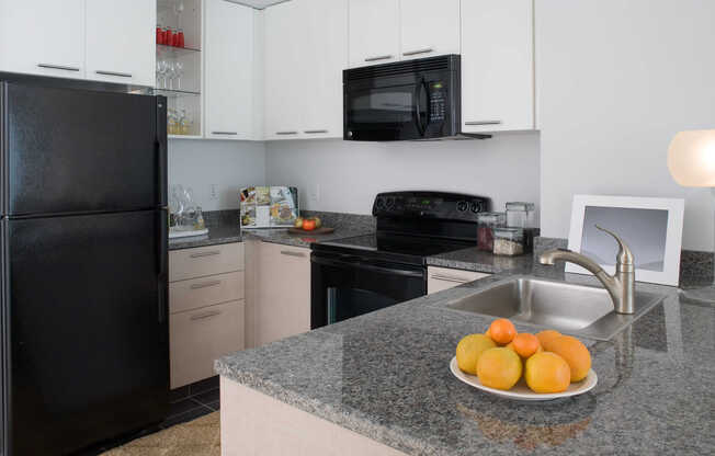 Kitchen with Granite Countertops