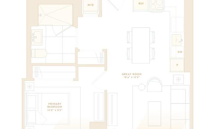 1 bed, 1 bath, $7,265, Unit 38L