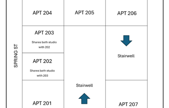 Studio, 1 bath, 208 sqft, $920, Unit 102-210