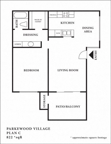 1 bed, 1 bath, 822 sqft, $2,335