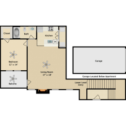 1 bed, 1 bath, 917 sqft, $1,506