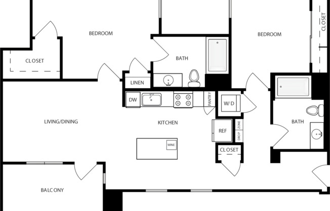 2 beds, 2 baths, 1,091 sqft, $3,980, Unit 208