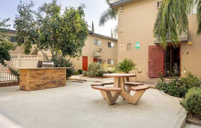 Apartments for rent in Canoga Park BBQ seating area