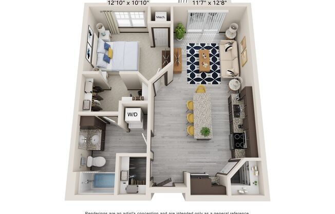 1 bed, 1 bath, $1,515, Unit B304