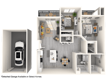 2 beds, 2 baths, 1,139 sqft, $1,849