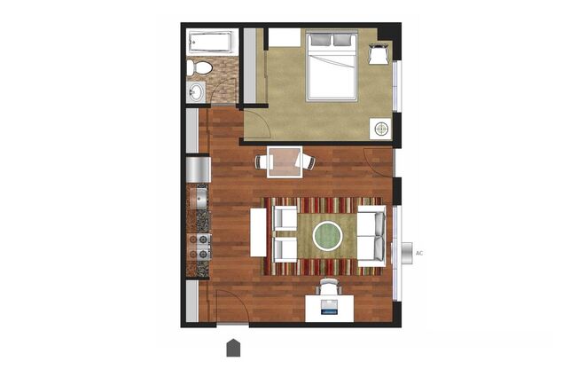 1 bed, 1 bath, 550 sqft, $1,249, Unit 22-20