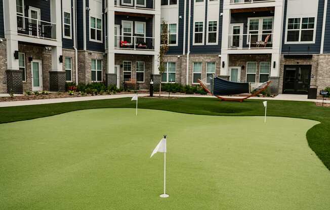 State-of-the-art exterior property amenities including resort-style pool, bocce ball court, pickleball court and much more at Fireside at Waukee, in Waukee, IA