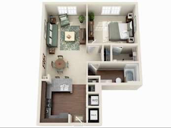 Studio, 1 bath, 774 sqft, $1,403