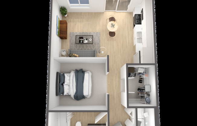 Studio, 1 bath, 577 sqft, $1,085, Unit 308