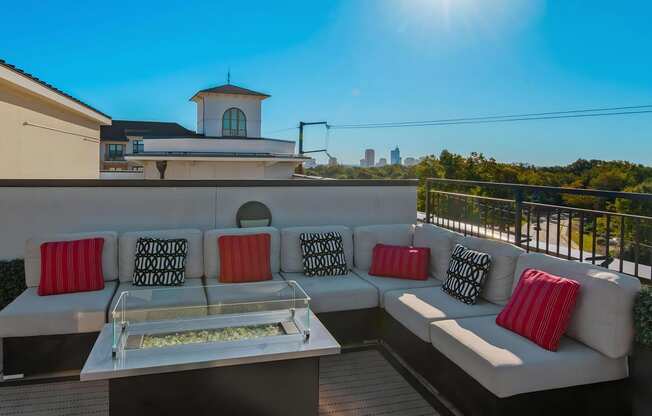 Rooftop Patio with View of Charlotte