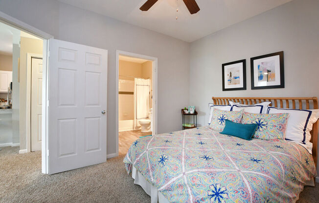 Comfortable Bedroom at Braxton Woods Lake, Greenville South Carolina