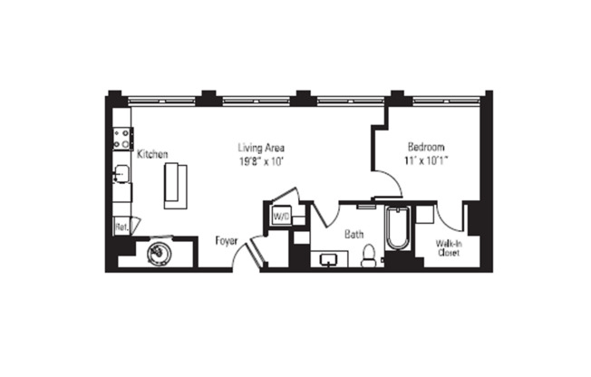 1 bed, 1 bath, 652 sqft, $2,195, Unit 02-226