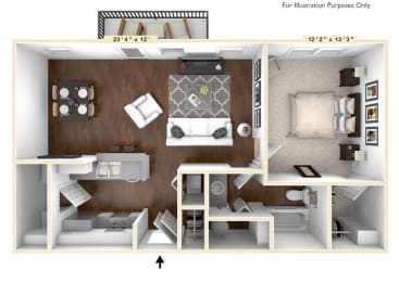 1 bed, 1 bath, 720 sqft, $1,315