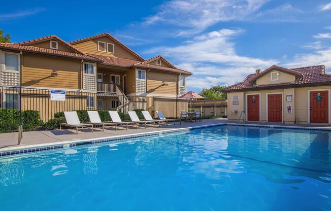 a small house in a pool of water