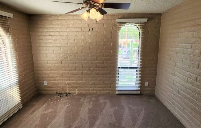 2x2 Upstairs Brown Upgrade Guest Bedroom at Mission Palms Apartment Homes in Tucson AZ