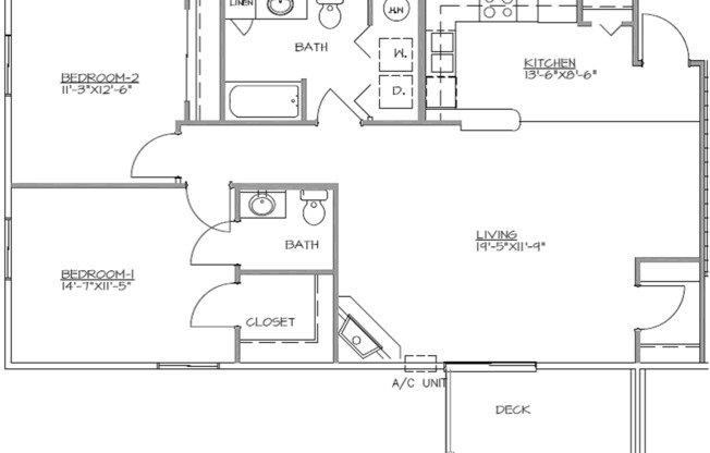 2 beds, 1.5 baths, 1,067 sqft, $1,190, Unit 215-06