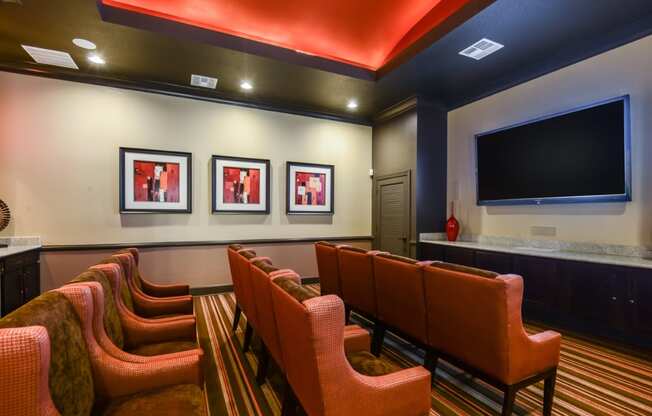 Private Screening Room with Gaming Gallery at The Amalfi Clearwater Apartments