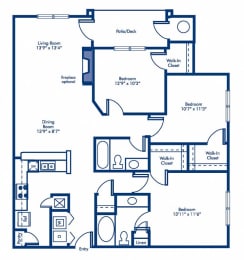 3 beds, 2 baths, 1,276 sqft, $2,700