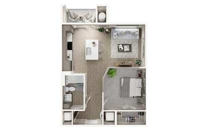 Studio, 1 bath, 657 sqft, $1,138