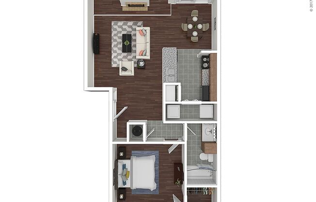 1 bed, 1 bath, 710 sqft, $925, Unit 33-33I