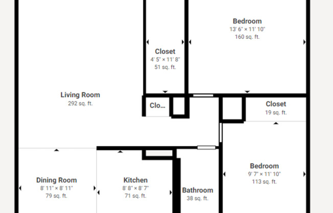 2 beds, 1 bath, 900 sqft, $1,175, Unit 2305-10