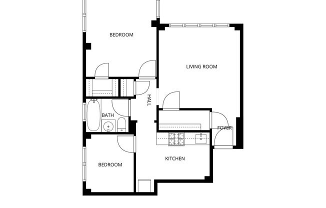 1 bed, 1 bath, 750 sqft, $930, Unit 201