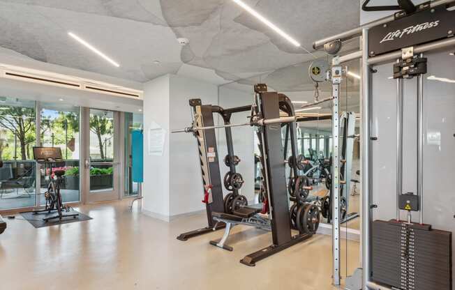 the gym at the m on hennepin apartments