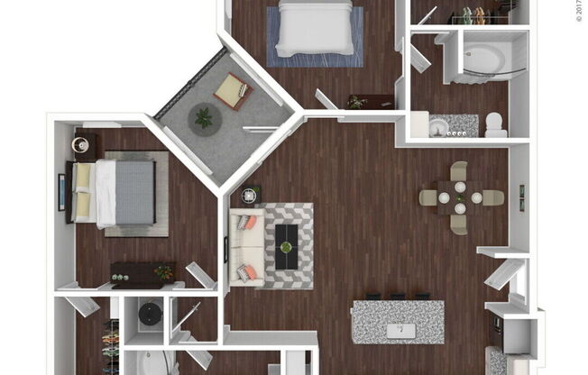 2 beds, 2 baths, 1,149 sqft, $2,137