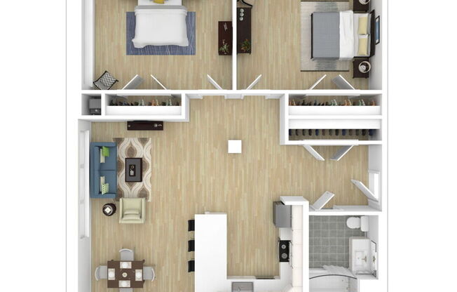 2 beds, 1 bath, 1,063 sqft, $1,857