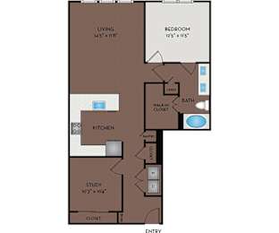 1 bed, 1 bath, 1,068 sqft, $1,755