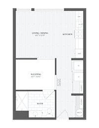 Studio, 1 bath, 540 sqft, $2,465