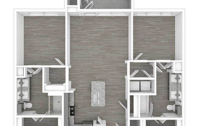 2 beds, 2 baths, 1,126 sqft, $1,206