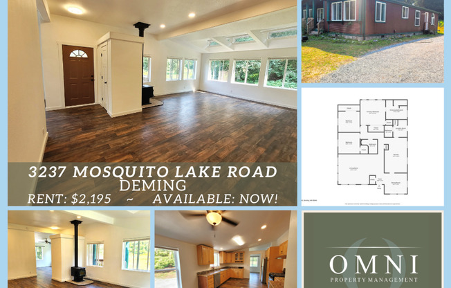 Country Home in secluded Mosquito Lake Rd Location