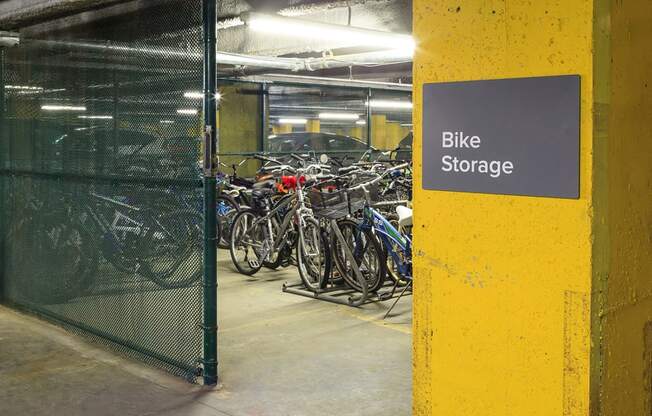 Bike Storage at 10 West Apartments