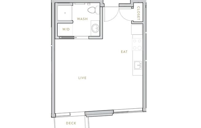 Studio, 1 bath, 434 sqft, $1,795, Unit 602