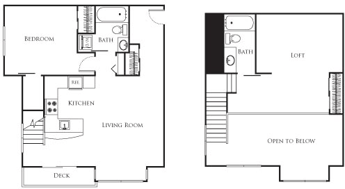 1 bed, 2 baths, 1,005 sqft, $2,497, Unit 737