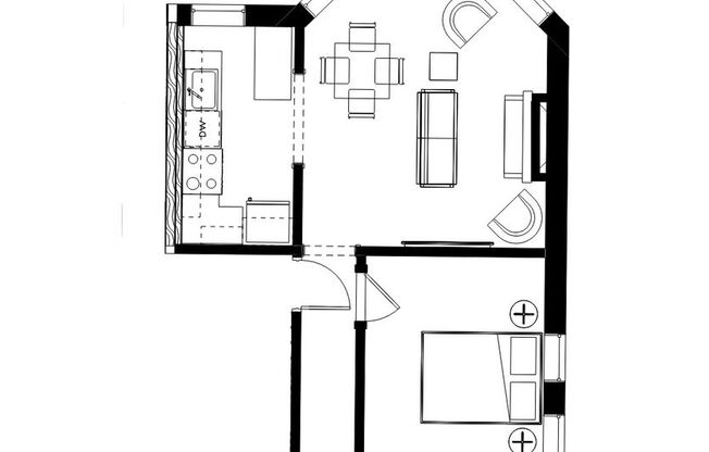 1 bed, 1 bath, 615 sqft, $1,525, Unit 234