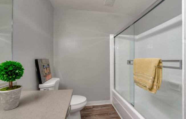 Oval Tub With Combo Shower at Balboa, Sunnyvale, CA