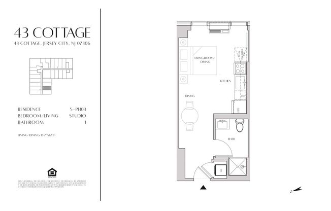 Studio, 1 bath, 355 sqft, $2,300, Unit 616