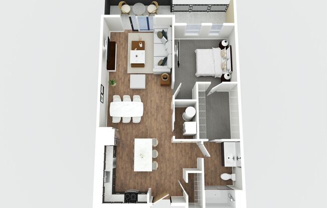 1 bed, 1 bath, 851 sqft, $2,250, Unit 110 W Beall #605