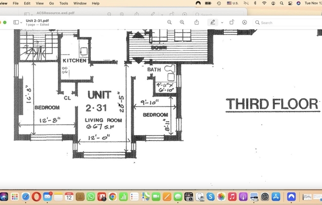 2 beds, 1 bath, 667 sqft, $3,000, Unit 31