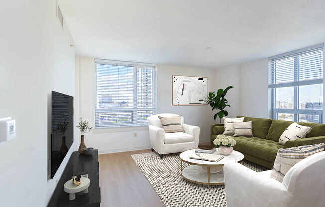 Living Room with Hard Surface Flooring