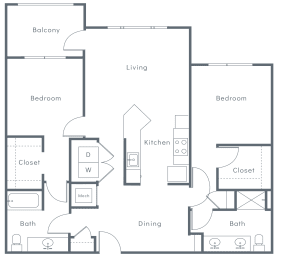 2 beds, 2 baths, 1,219 sqft, $1,943