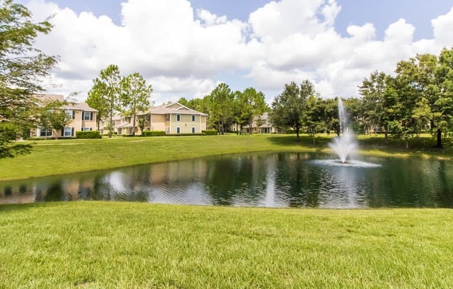 Lake view at Enterprise cove apartments in Orange City, FL