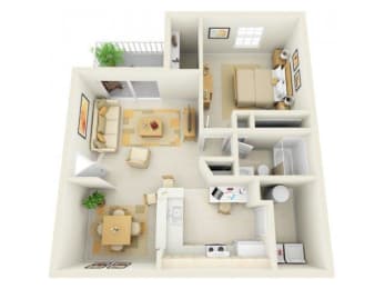 1 bed, 1 bath, 880 sqft, $1,500