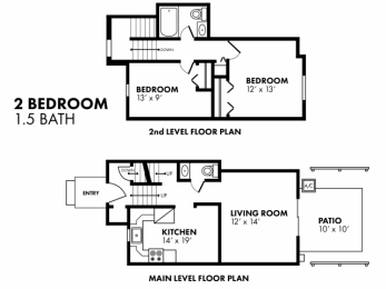 2 beds, 1.5 baths, 682 sqft, $1,205