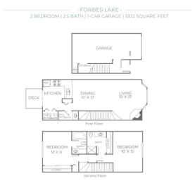 2 beds, 2.5 baths, 1,202 sqft, $3,197