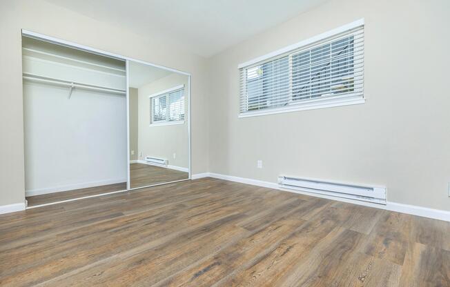 a building next to a window