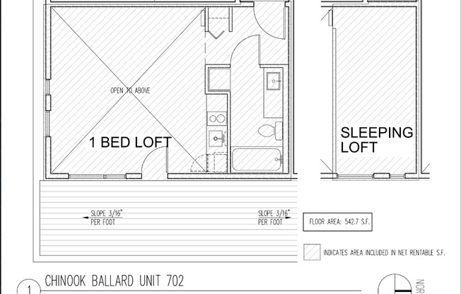 1 bed, 1 bath, 595 sqft, $1,920, Unit 702