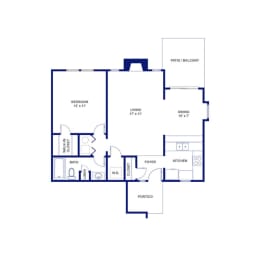 1 bed, 1 bath, 740 sqft, $1,297